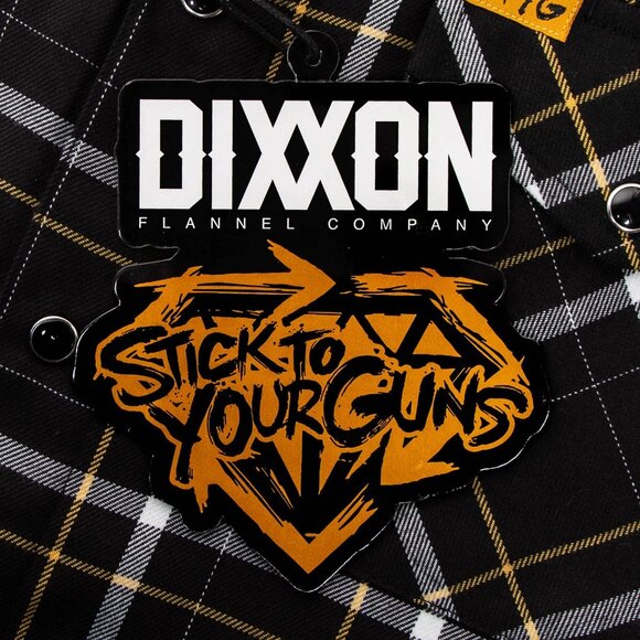 DIXXON x STICK TO YOUR GUNS Collab Limited Edition Men's Flannel Shirt - M - Picture 3 of 11